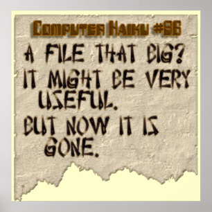 Affiche Haiku #86 d'ordinateur