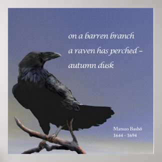 Affiche Haiku automne Dusk Raven