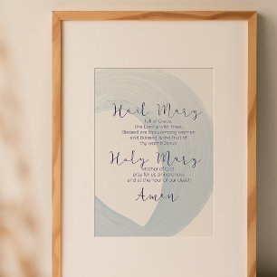 Affiche Hail Mary Prière Mur Art