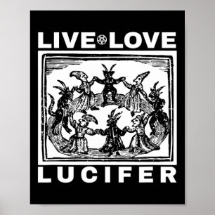 Affiche Hail Satan Live Love Lucifer Avec Danser Démons O