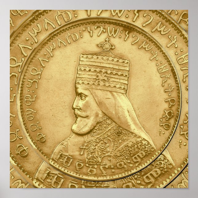 Affiche Haile Selassie HIM Jah Rastafari Aufsteller (Devant)