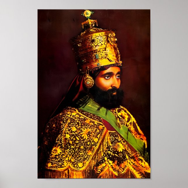 Affiche Haile Selassie HIM Jah Rastafari Kunstdruck (Devant)