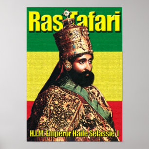 Affiche Haile Selassie I Empereur d'Ethiopie, Ras Tafari