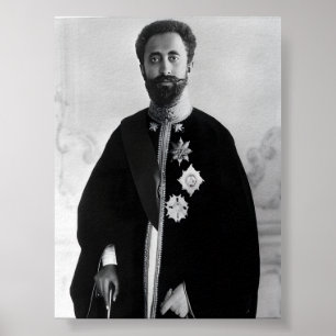 Affiche Haile Selassie Jah Rastafari Rasta Reggae Roots