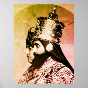 Affiche Haile Selassie Jah Rastafari Rasta Reggae Roots