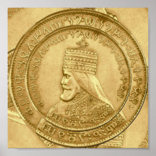 Affiche Haile Selassie Jah Rastafari Reggae Rasta Roots 