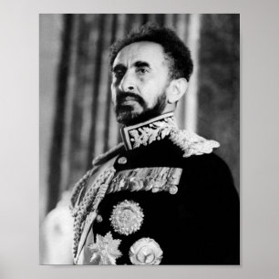 Affiche Haile Selassie Lion Rasta Solomon Jah Rastafari