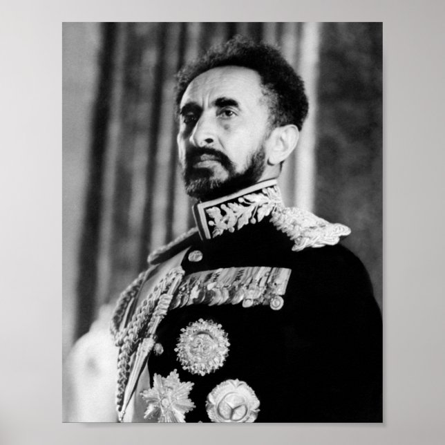 Affiche Haile Selassie Lion Rasta Solomon Jah Rastafari (Devant)