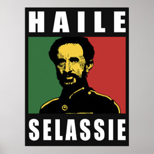 Affiche Haile Selassie Lion Rasta Solomon Jah Rastafari