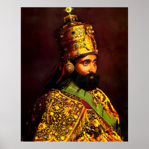 Affiche Haile Selassie - LUI - Rastafari - Carte postale