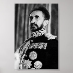 Affiche Haile Selassie SAI Jah Rastafari Rasta Reggae Raci