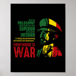 Affiche Haile Selie Discours Guerre Juda Lion Chemise Jah 