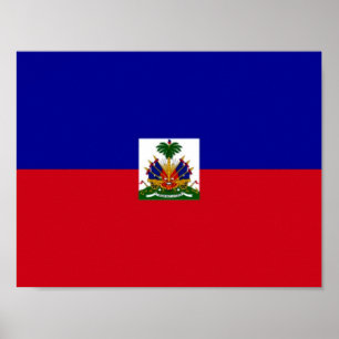 Affiche Haïti - drapeau haïtien -