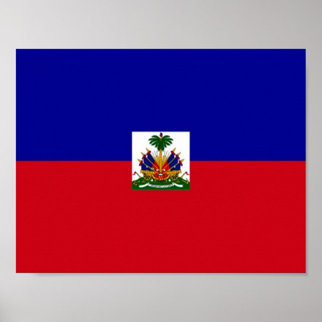Affiche Haïti - drapeau haïtien - (Devant)