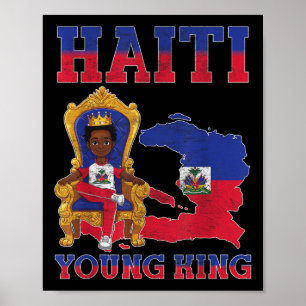 Affiche Haïti Jeune Roi Drapeau Jour Melanin Pour Blac