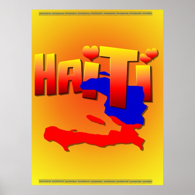 Affiche HAITI LOVE Print (Devant)