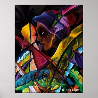 Affiche Haitienne en Vitraux