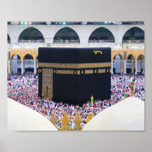 Affiche Hajj Moubarak Sainte Kaaba Mecque Dévotion islamiq