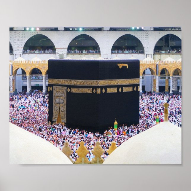 Affiche Hajj Moubarak Sainte Kaaba Mecque Dévotion islamiq (Devant)