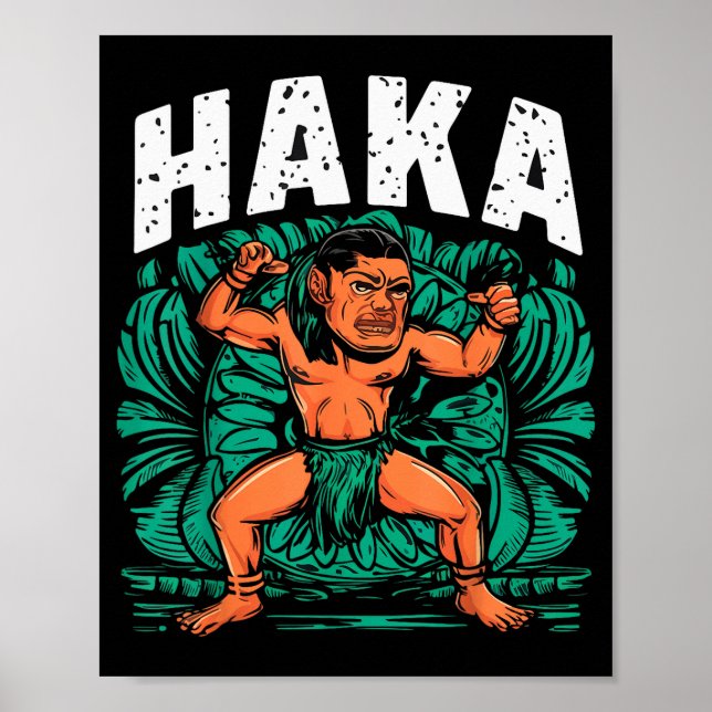 Affiche Haka Dance Funny Maori Dance Culture Outfit  (Devant)