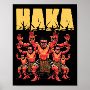 Affiche Haka Dance Maori Funny New Zealand Culture Outdoor
