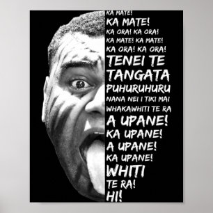 Affiche Haka Nouvelle-Zélande Maori Nouvelle-Zélande Fans