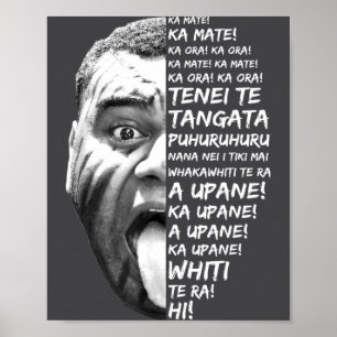 Affiche Haka Nouvelle-Zélande Maori Nouvelle-Zélande Fans 