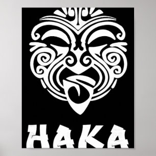 Affiche Haka Supporters de Rugby de Nouvelle-Zélande Danse