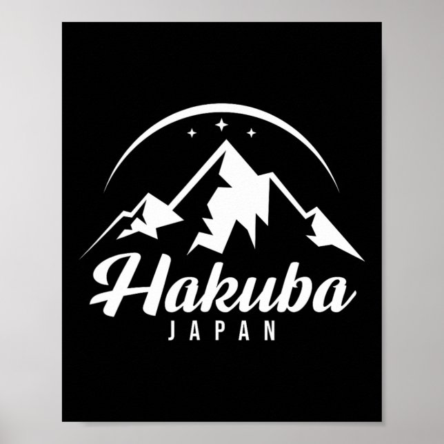 Affiche Hakuba Japon Station de ski Ski Snowboard (Devant)