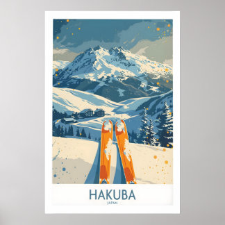 Affiche Hakuba Ski Print - Japan 1