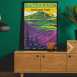 Affiche Haleakala National Park Hawaii Vintage<br><div class="desc">Haleakala vector artwork in a window style design. The park is named after Haleakalā,  a dormant volcano within its boundaries.</div>