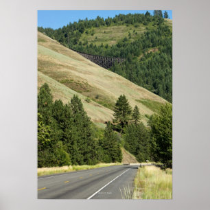 Affiche Halfmoon Trestle et Highway 95 (affiche de 28 po x