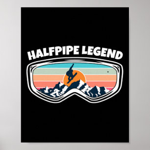 Affiche Halfpipe Snowboard Goggets As Halfpipe Snowboar