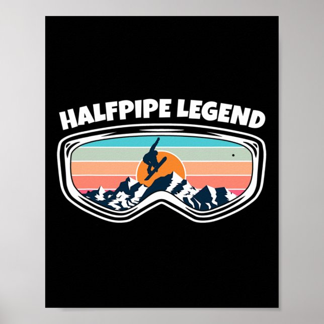 Affiche Halfpipe Snowboard Goggets As Halfpipe Snowboar (Devant)