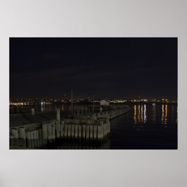 Affiche Halifax Waterfront at Night fine art print (Devant)