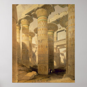 Affiche Hall des colonnes, Karnak, de "Egypte et Nubia", V