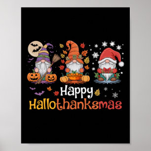 Affiche Hallothanksmas Gnomes Halloween Thanksgiving Chris