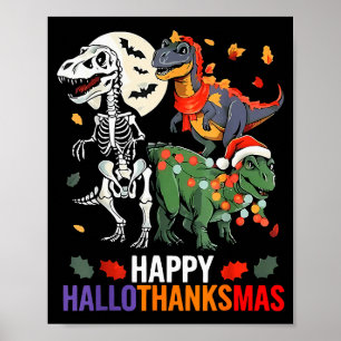 Affiche Hallothanksmas Halloween Thanksgiving Christmas Di