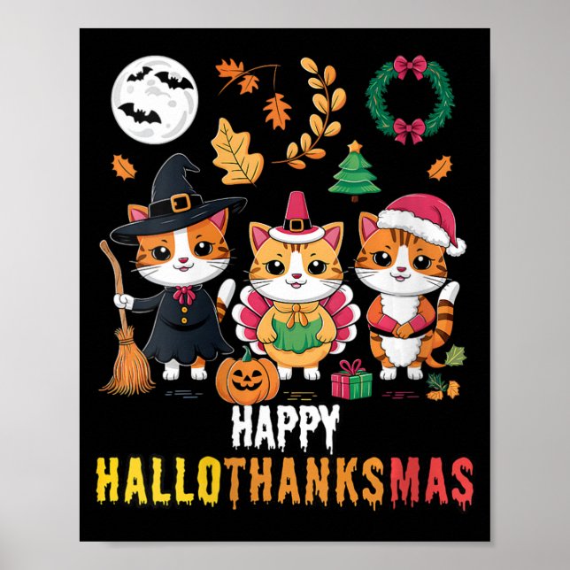 Affiche Hallothanksmas Joyeuses Filles Thanksgiving Hallow (Devant)