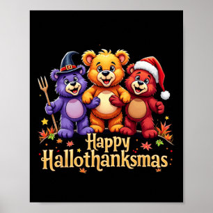 Affiche Hallothanksmas Porte L'Halloween Thanksgiving Ch