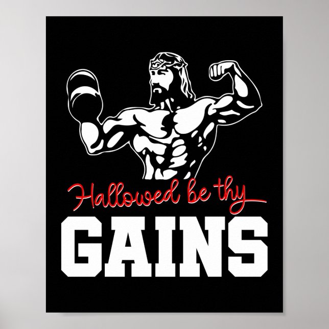 Affiche Hallow Be Thains Gains Jesus Entraînement (Devant)