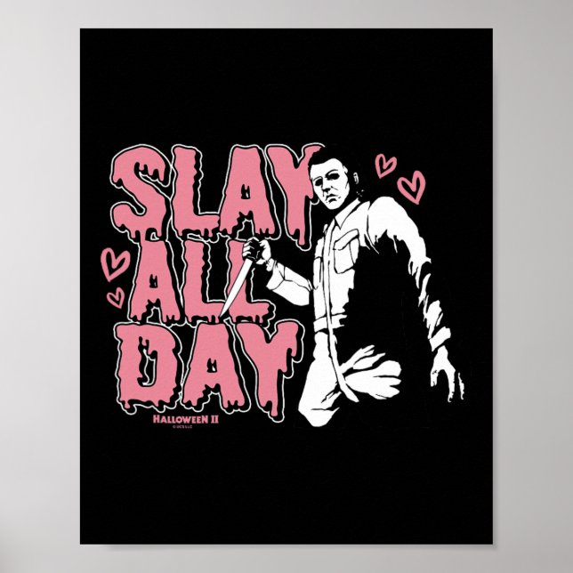 Affiche Halloween 2 Saint Valentin Michael Myers Tout Slay (Devant)