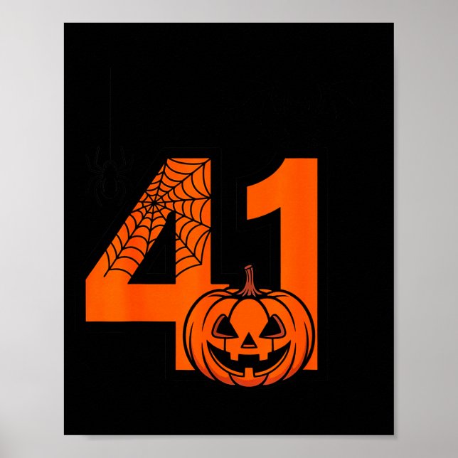 Affiche Halloween 41 Quarante et Un Quatre Mème Argot Anni (Devant)