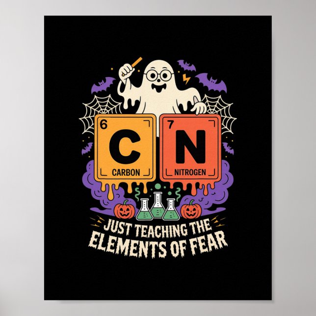 Affiche Halloween 67 Mème Science Chimie Professeur Périod (Devant)