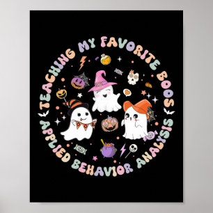 Affiche Halloween Aba Bcba Rbt Comportement Analyseur Ghos