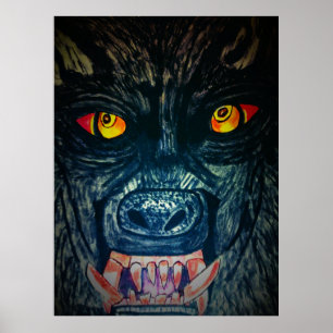 AFFICHE HALLOWEEN ALIMENTATION WEREWOLF