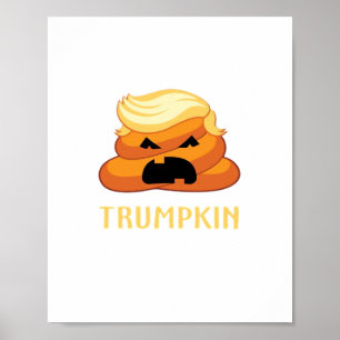 Affiche Halloween amusant pour Trumpkin Poop