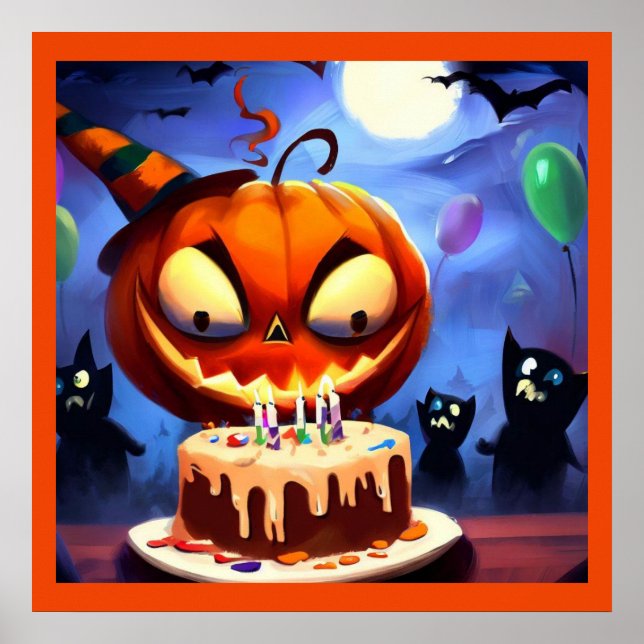 Affiche Halloween - Anniversaire 3 (Devant)