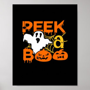 Affiche Halloween avec Peekaboo Citrouille