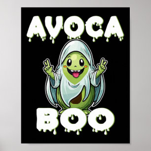 Affiche Halloween Avocado Pun Ghost Costume Drôle Veggie A